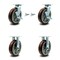 Service Caster 8 Inch Polyurethane Caster Set with 2 Brakes/Swivel Lock 2 Rigid SCC-30CS820-PPUR-TLB-BSL-2-R-2 - alternate 1
